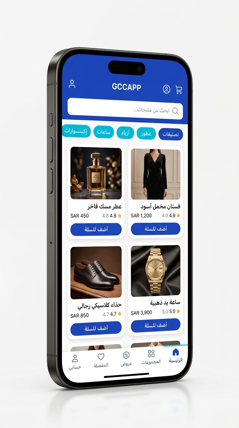 شاشة التصنيفات والمنتجات
